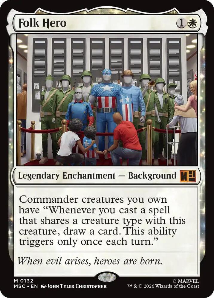 Folk Hero (Surge Foil) 132 card from Commander: Marvel Super Heroes