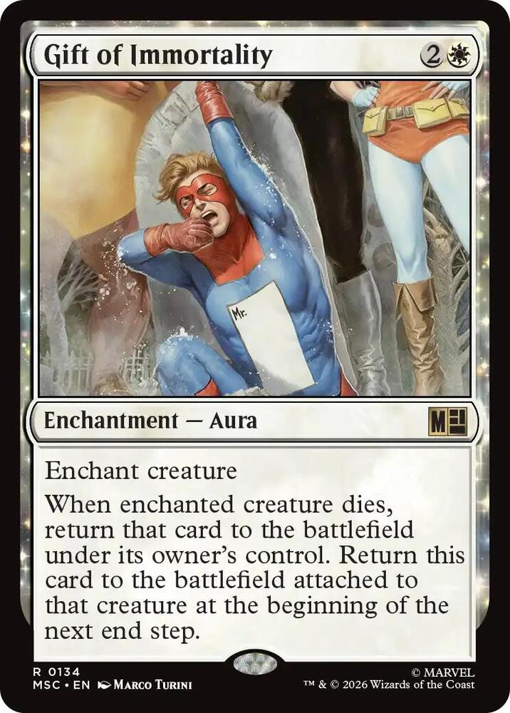 Gift of Immortality (Surge Foil) 134 card from Commander: Marvel Super Heroes