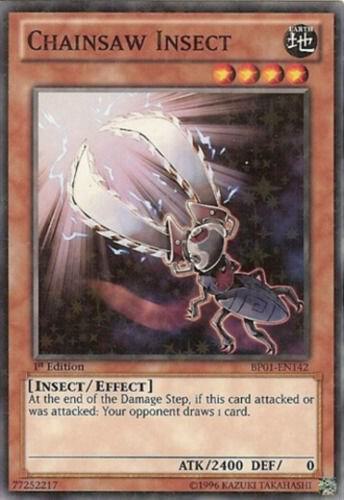 Chainsaw Insect (Starfoil) BP01-EN142 card from Battle Pack: Epic Dawn