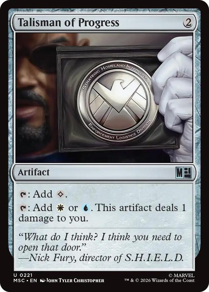 Talisman of Progress (Surge Foil) 221 card from Commander: Marvel Super Heroes