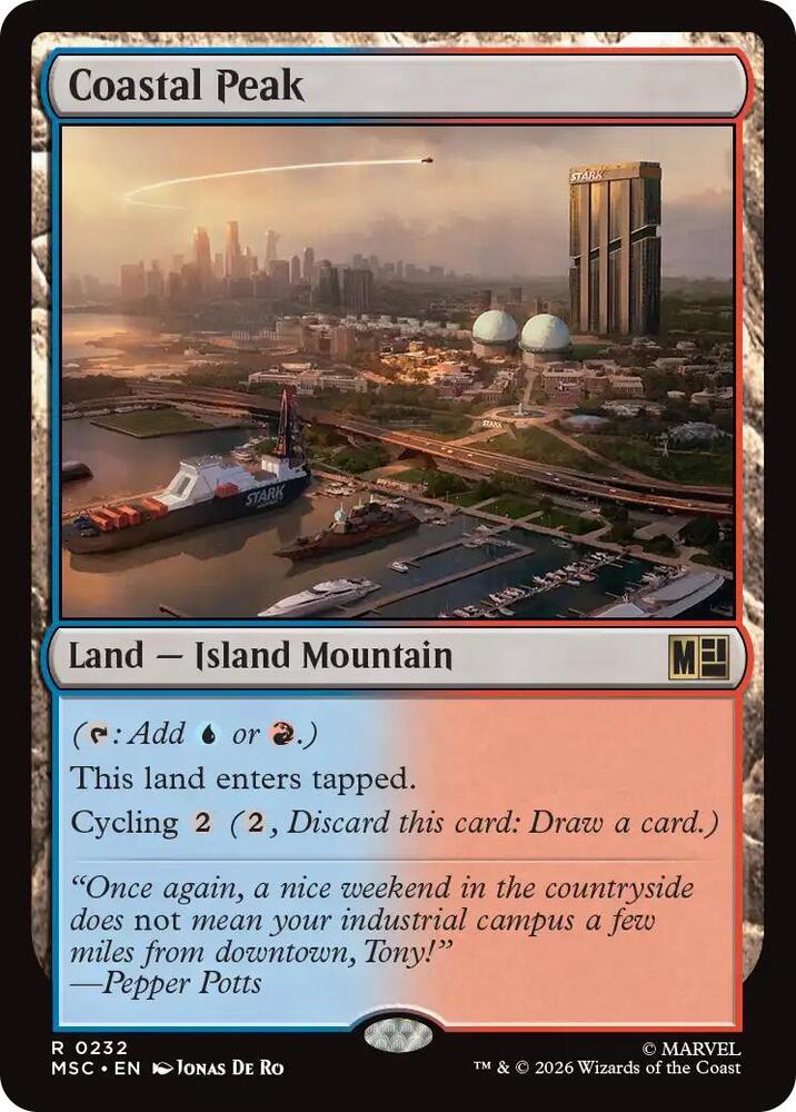 Coastal Peak (Surge Foil) 232 card from Commander: Marvel Super Heroes