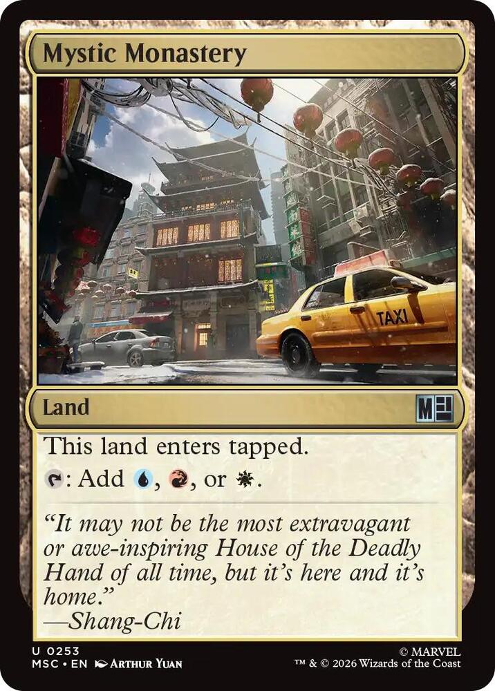 Mystic Monastery (Surge Foil) 253 card from Commander: Marvel Super Heroes