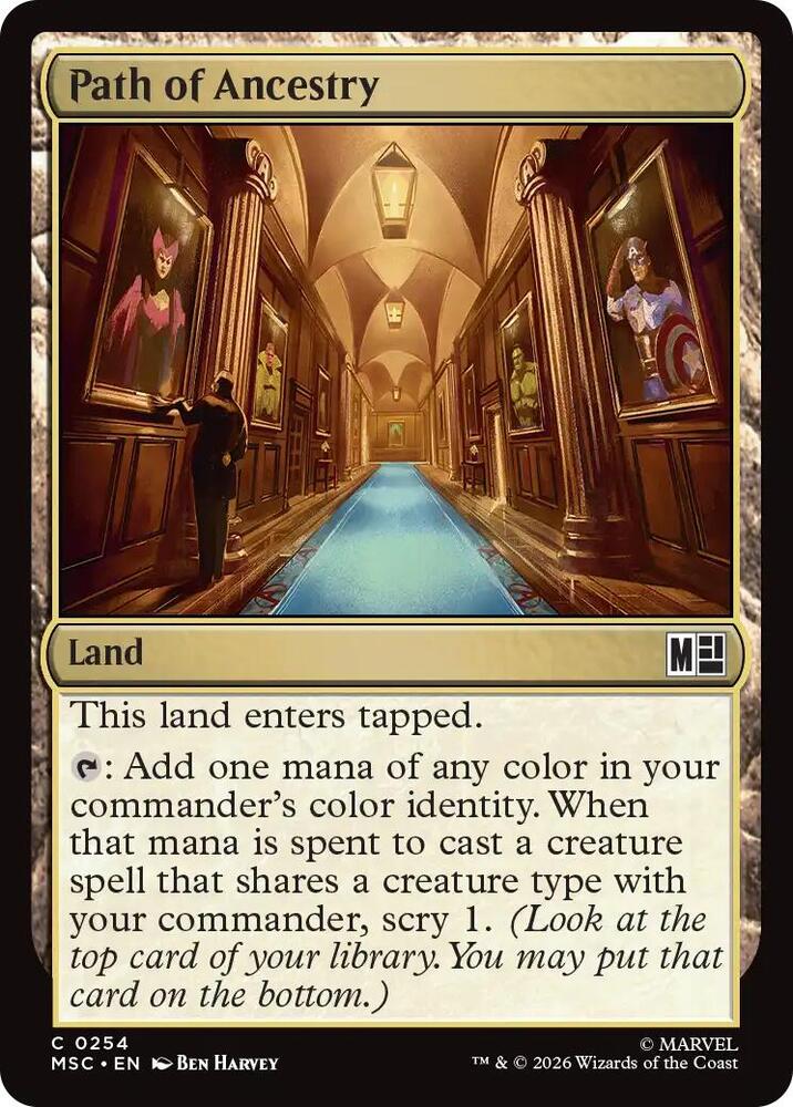 Path of Ancestry (Surge Foil) 254 card from Commander: Marvel Super Heroes