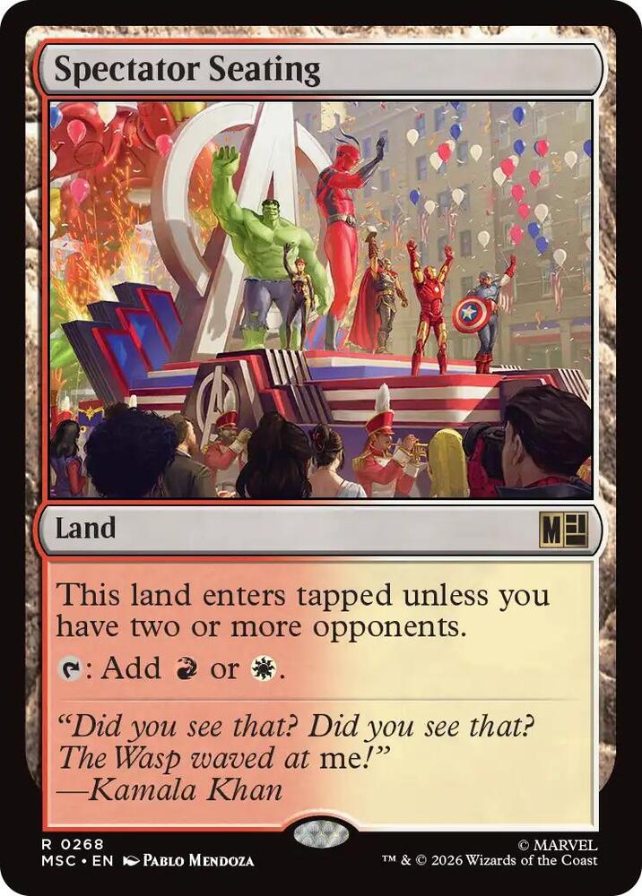 Spectator Seating (Surge Foil) 268 card from Commander: Marvel Super Heroes