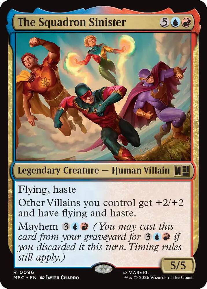 The Squadron Sinister 96 card from Commander: Marvel Super Heroes