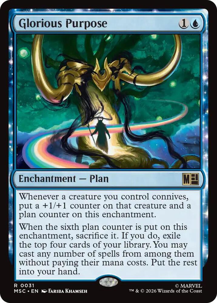 Glorious Purpose (Surge Foil) 31 card from Commander: Marvel Super Heroes