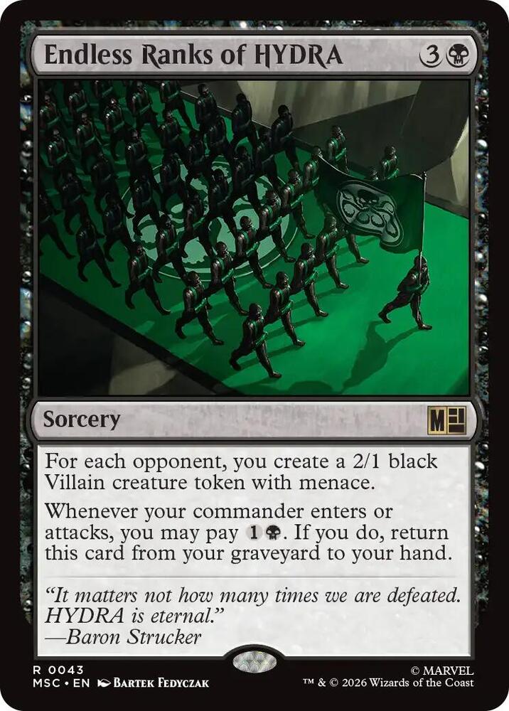 Endless Ranks of HYDRA (Surge Foil) 43 card from Commander: Marvel Super Heroes