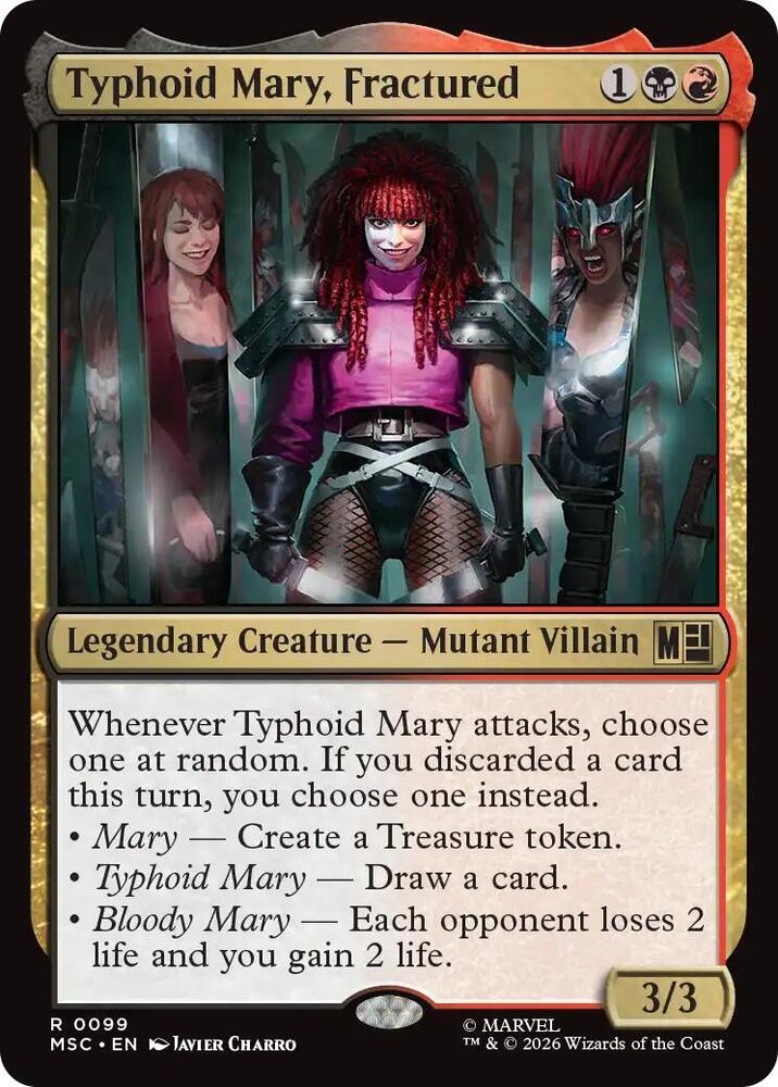 Typhoid Mary, Fractured (Surge Foil) 99 card from Commander: Marvel Super Heroes