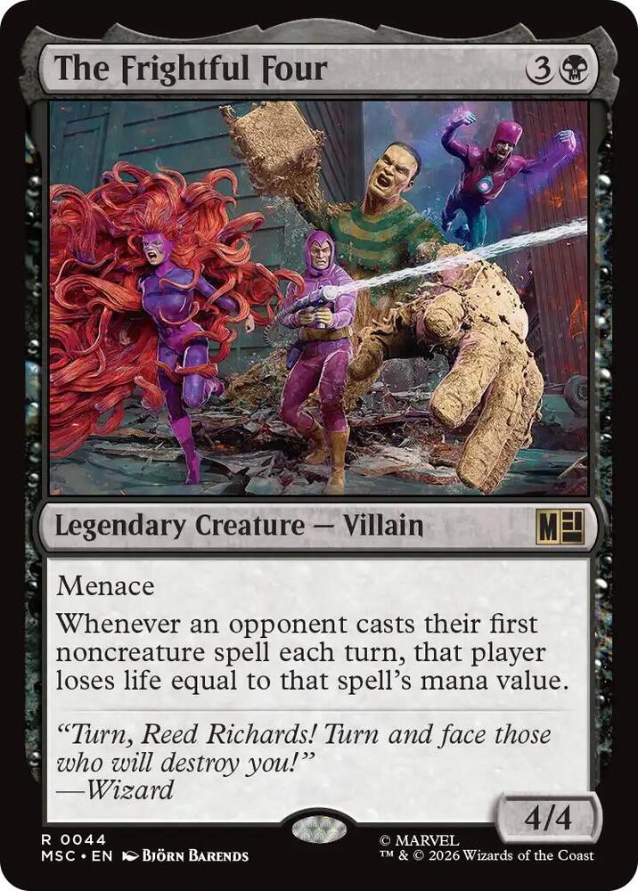 The Frightful Four (Surge Foil) 44 card from Commander: Marvel Super Heroes