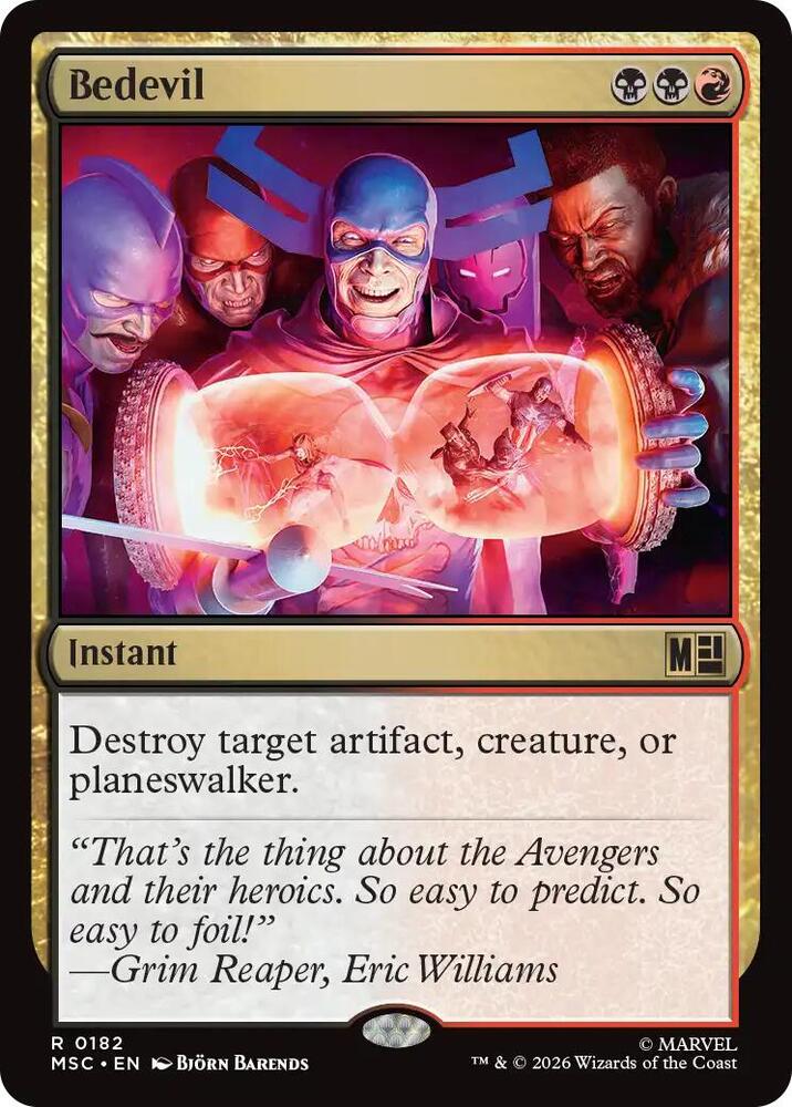 Bedevil (Surge Foil) 182 card from Commander: Marvel Super Heroes