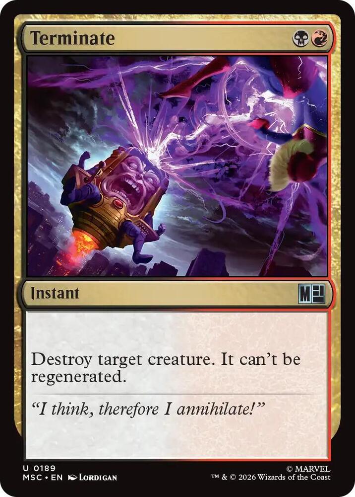 Terminate 189 card from Commander: Marvel Super Heroes