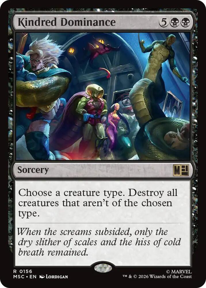 Kindred Dominance 156 card from Commander: Marvel Super Heroes