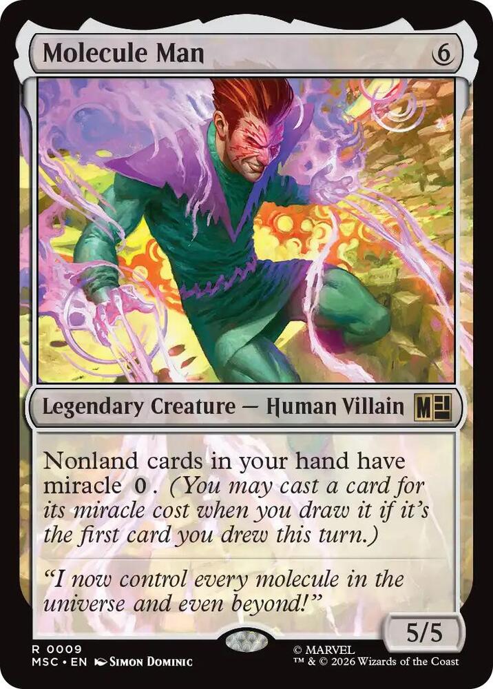 Molecule Man (Surge Foil) 9 card from Commander: Marvel Super Heroes