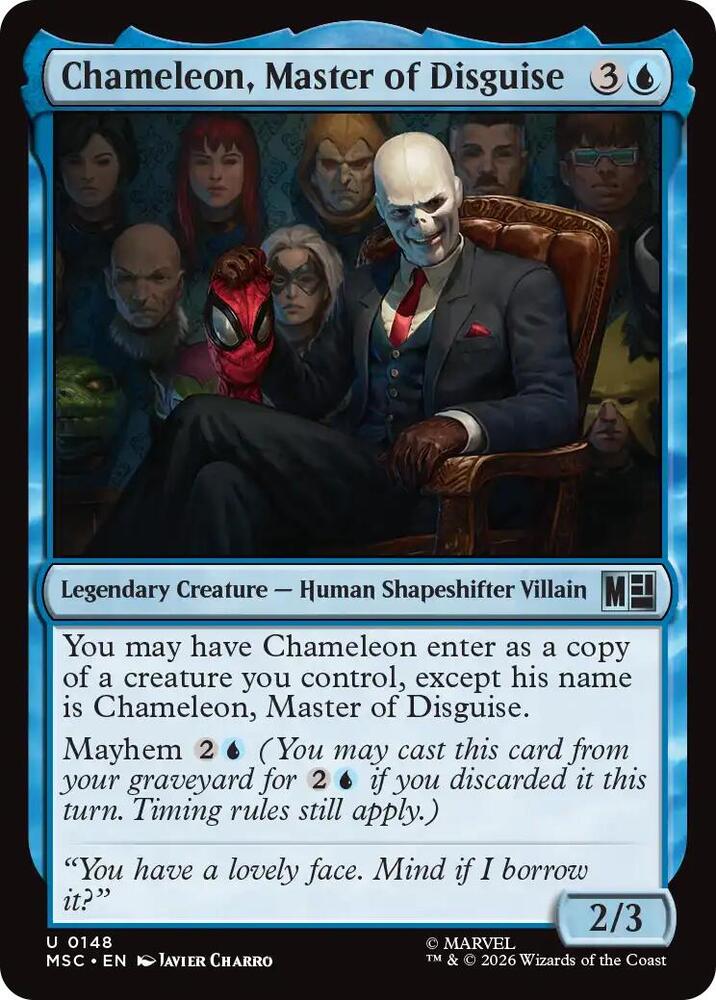Chameleon, Master of Disguise 148 card from Commander: Marvel Super Heroes