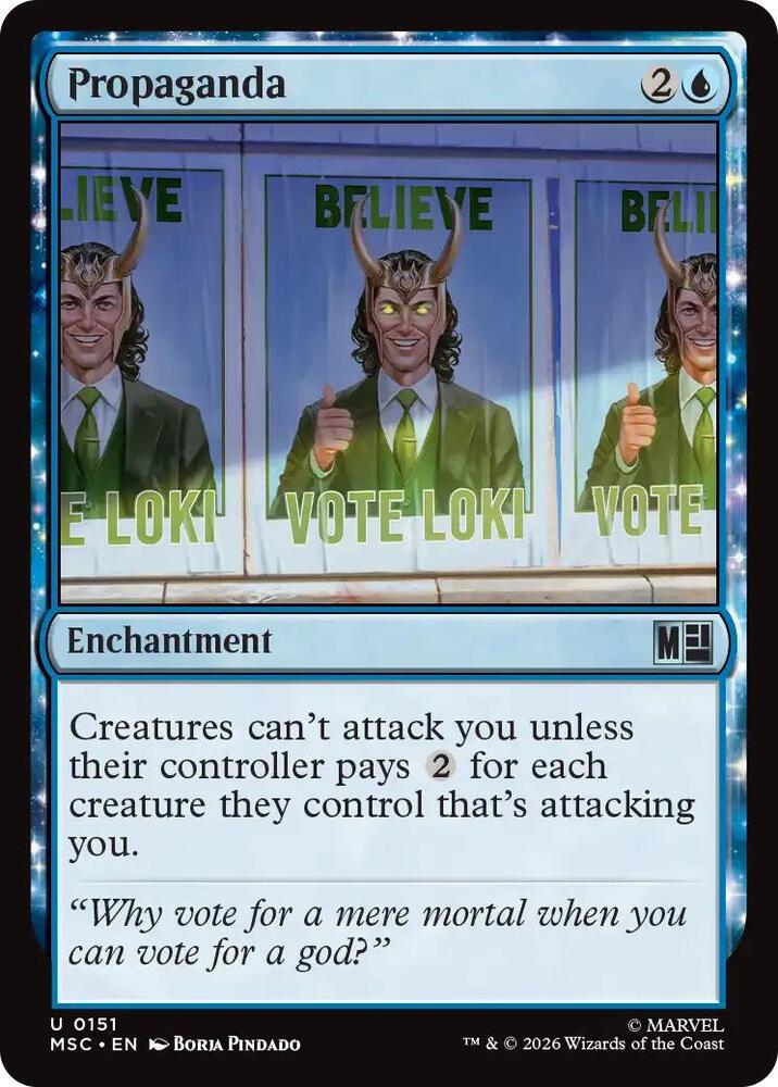 Propaganda 151 card from Commander: Marvel Super Heroes