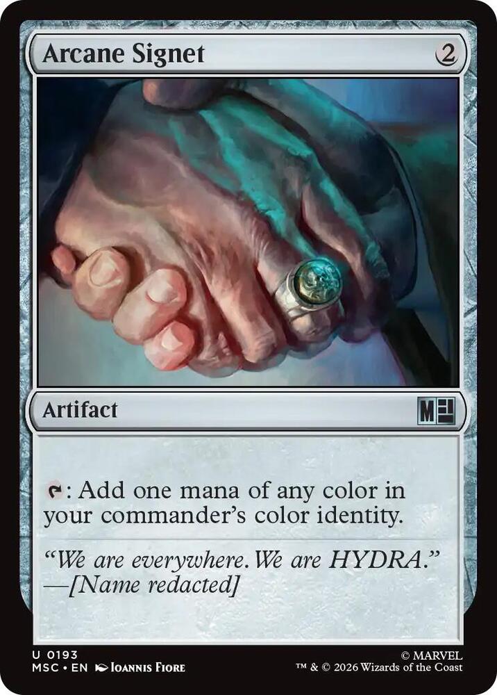 Arcane Signet (Surge Foil) 193 card from Commander: Marvel Super Heroes