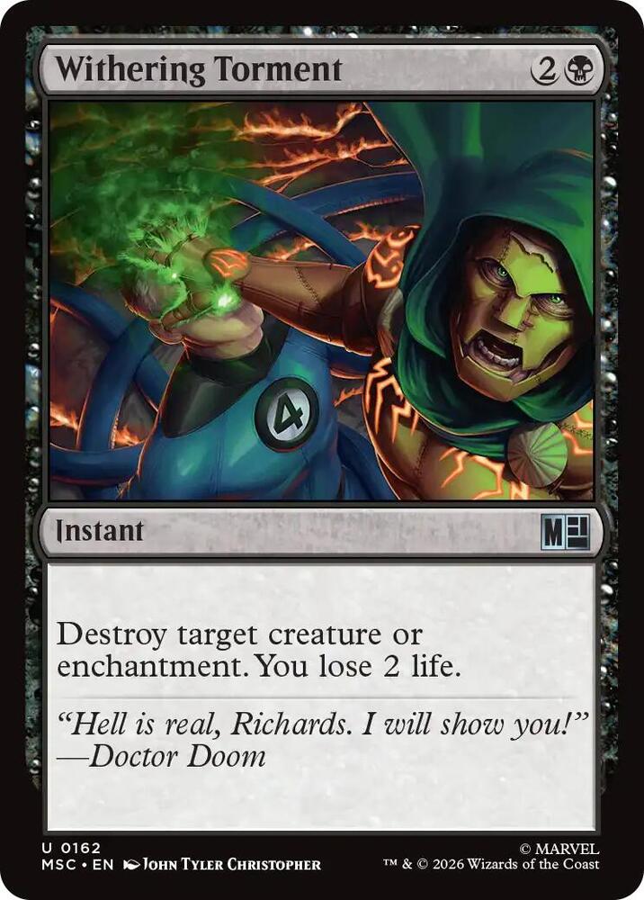 Withering Torment (Surge Foil) 162 card from Commander: Marvel Super Heroes