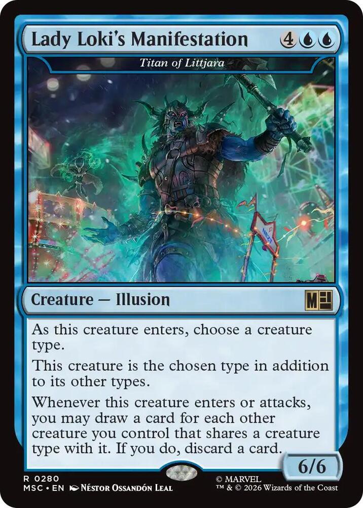 Lady Loki's Manifestation - Titan of Littjara 280 card from Commander: Marvel Super Heroes