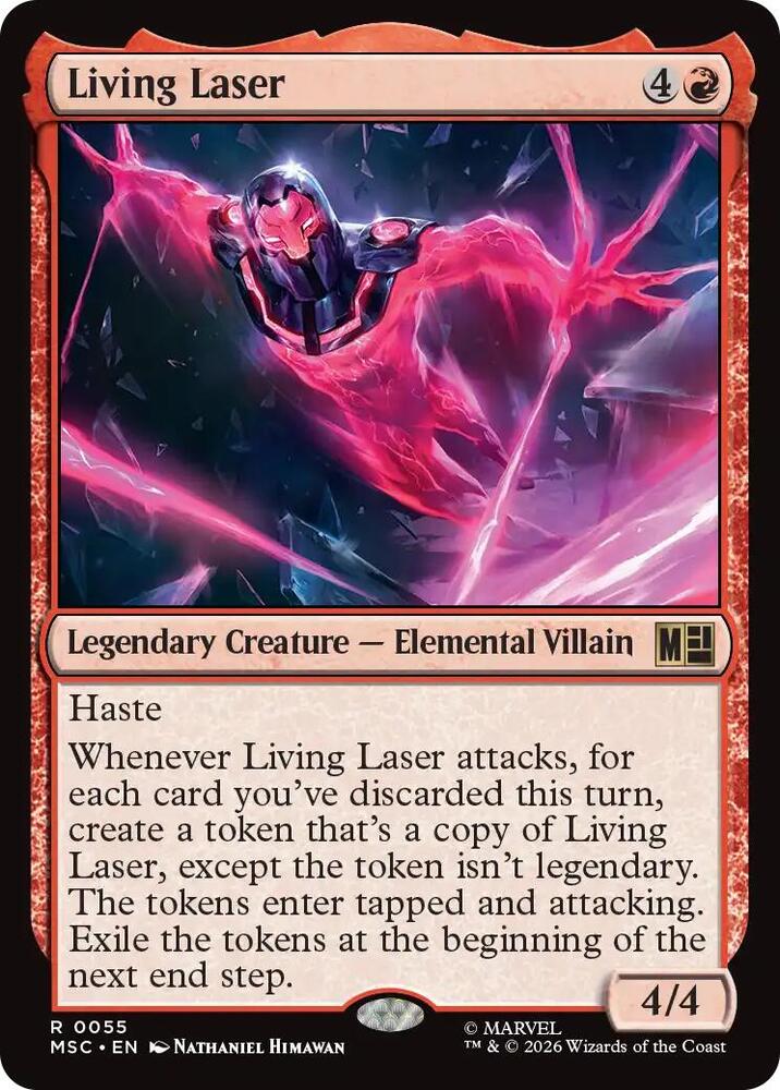 Living Laser 55 card from Commander: Marvel Super Heroes