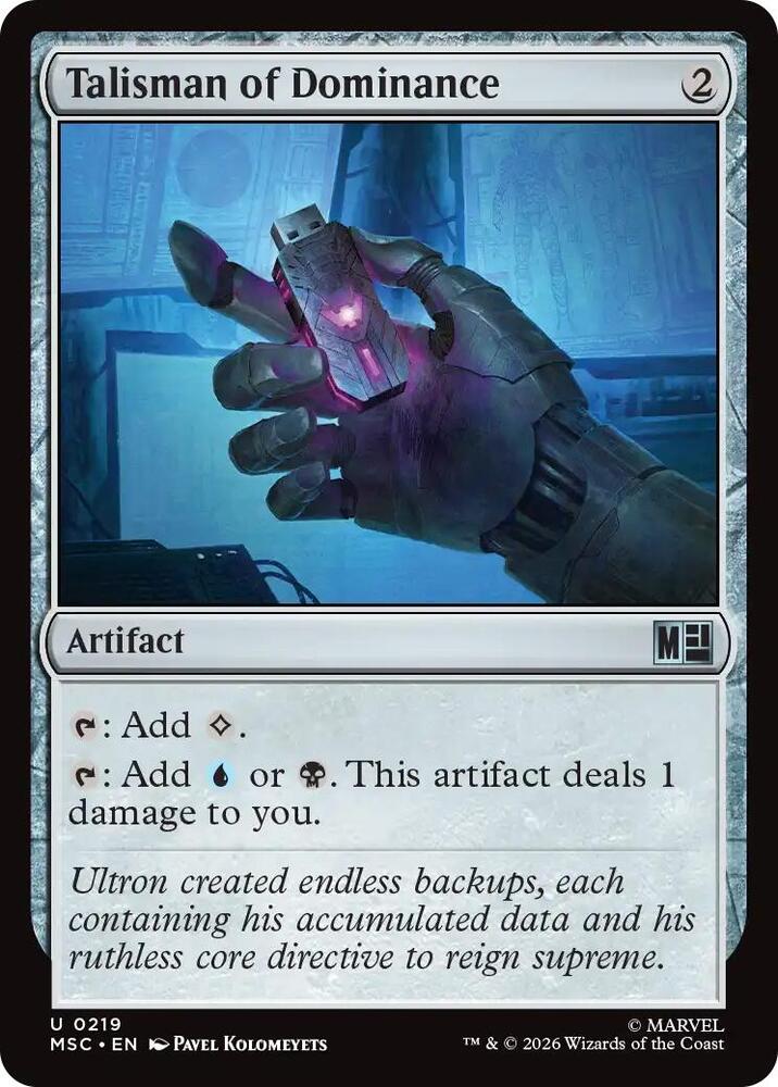 Talisman of Dominance (Surge Foil) 219 card from Commander: Marvel Super Heroes
