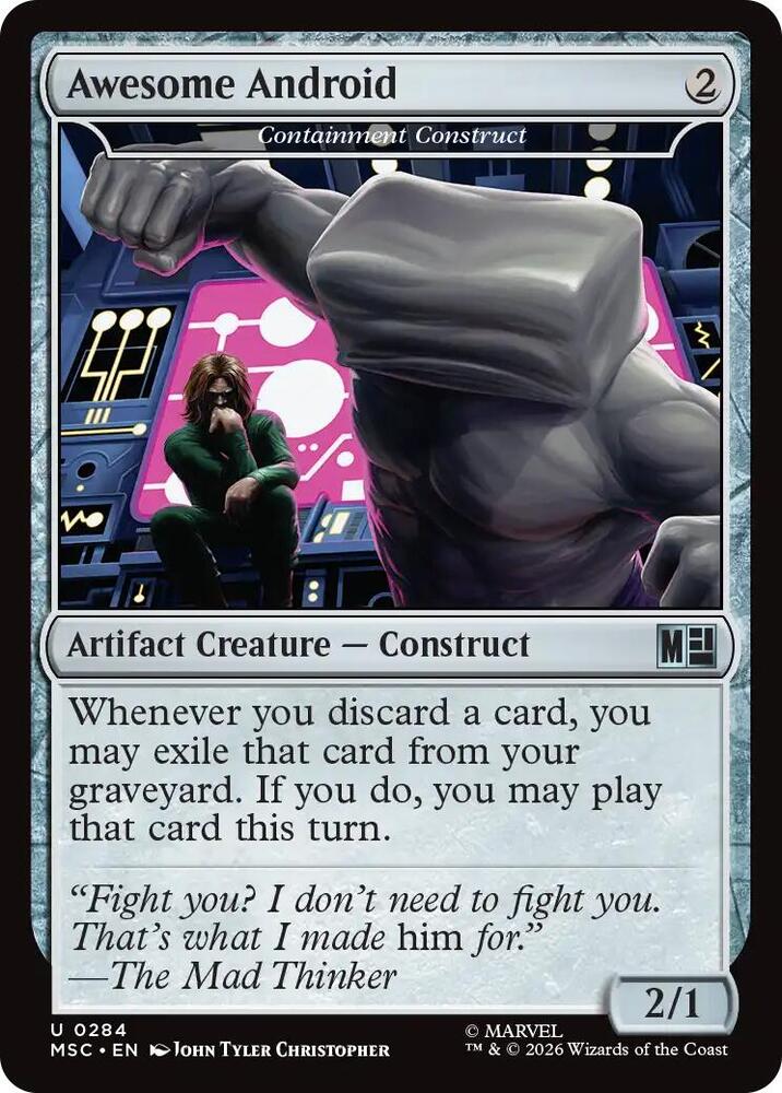 Awesome Android - Containment Construct 284 card from Commander: Marvel Super Heroes