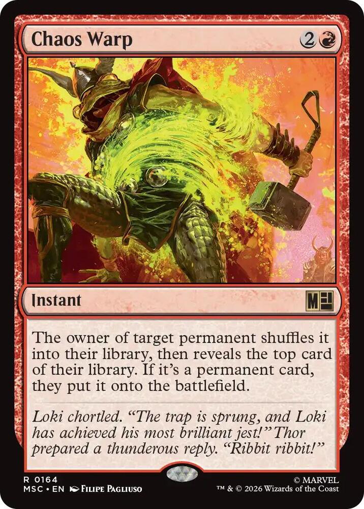 Chaos Warp 164 card from Commander: Marvel Super Heroes