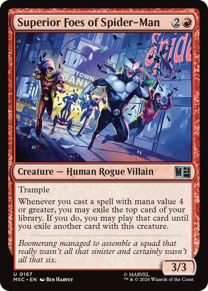 Superior Foes of Spider-Man 167 card from Commander: Marvel Super Heroes