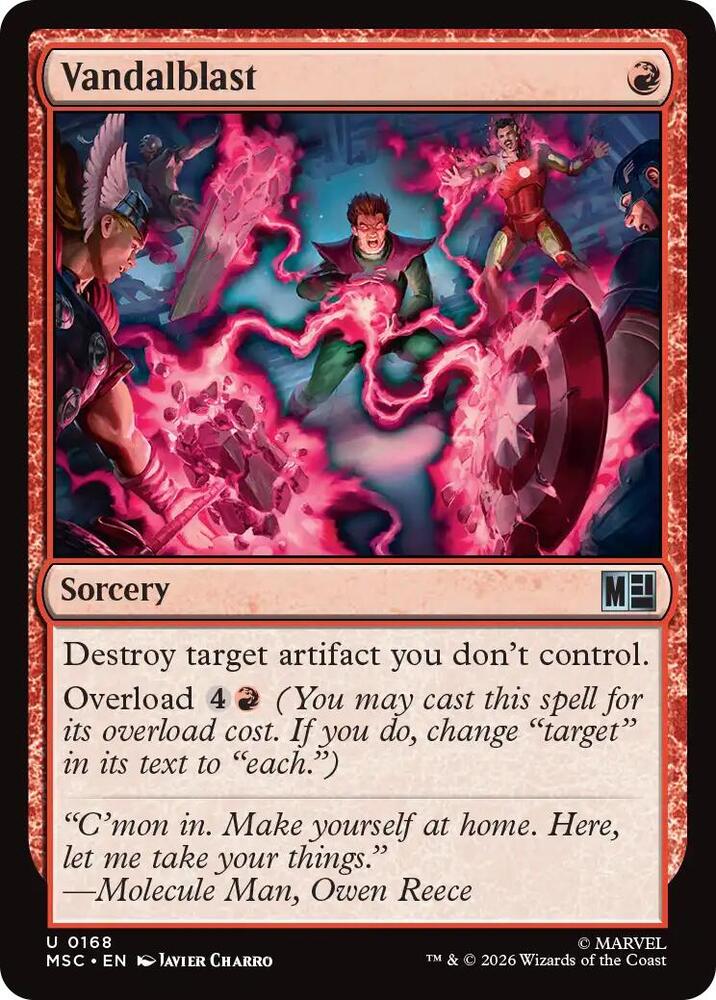 Vandalblast (Surge Foil) 168 card from Commander: Marvel Super Heroes