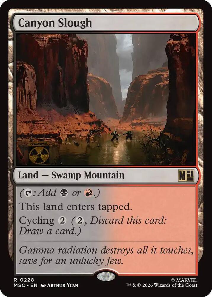 Canyon Slough 228 card from Commander: Marvel Super Heroes