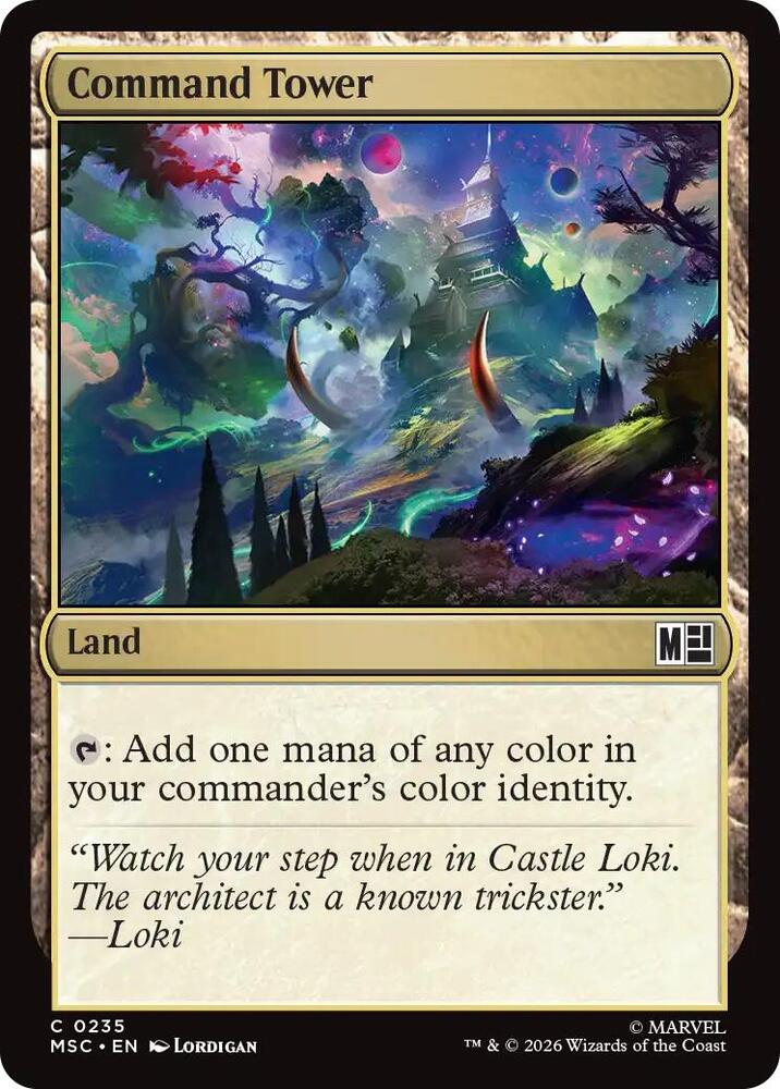 Command Tower (Surge Foil) 235 card from Commander: Marvel Super Heroes