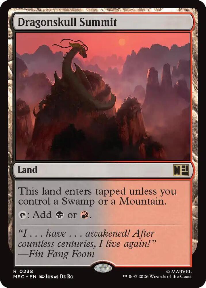 Dragonskull Summit 238 card from Commander: Marvel Super Heroes