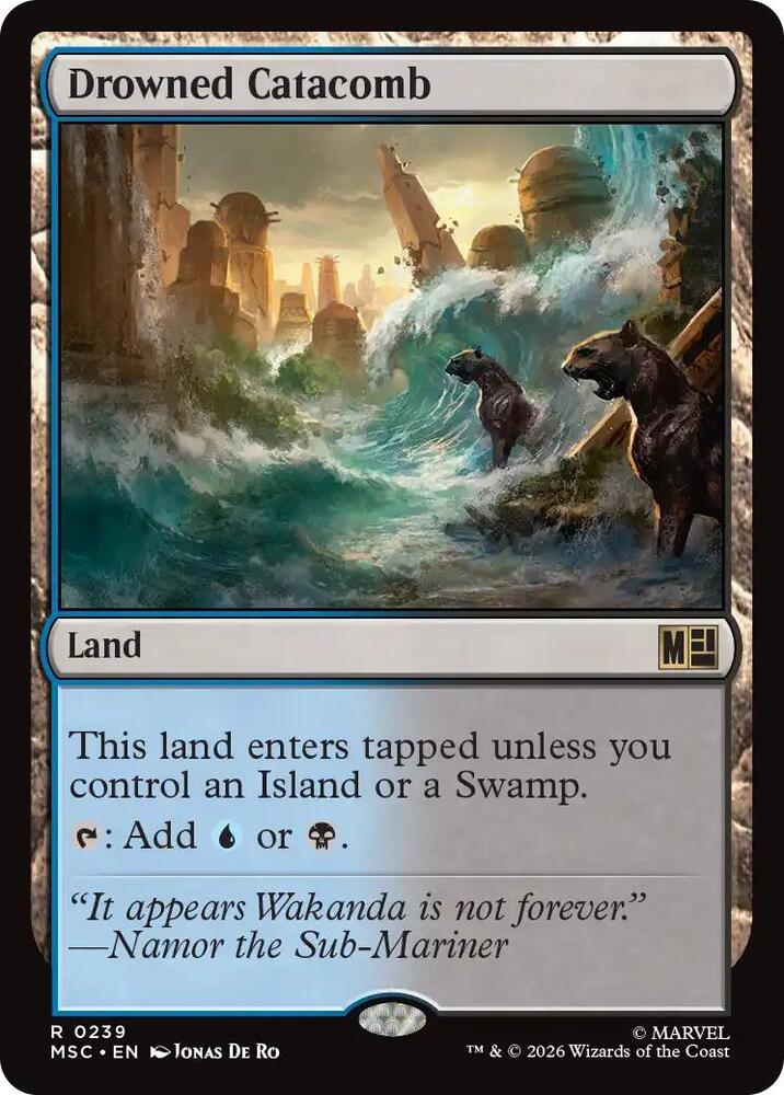 Drowned Catacomb 239 card from Commander: Marvel Super Heroes