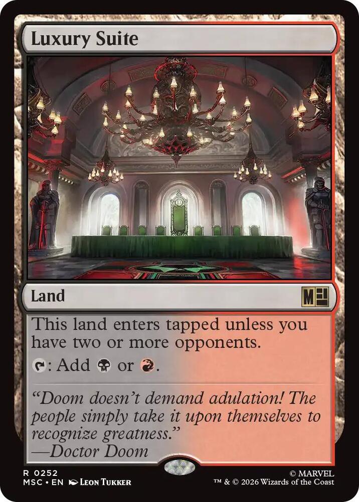 Luxury Suite (Surge Foil) 252 card from Commander: Marvel Super Heroes