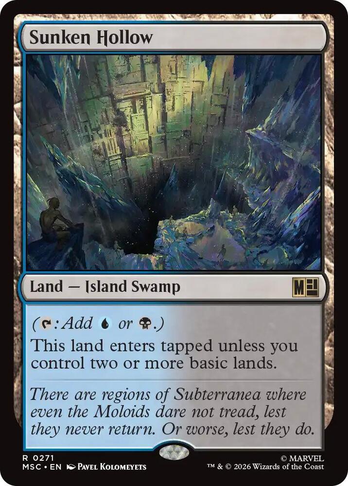 Sunken Hollow 271 card from Commander: Marvel Super Heroes