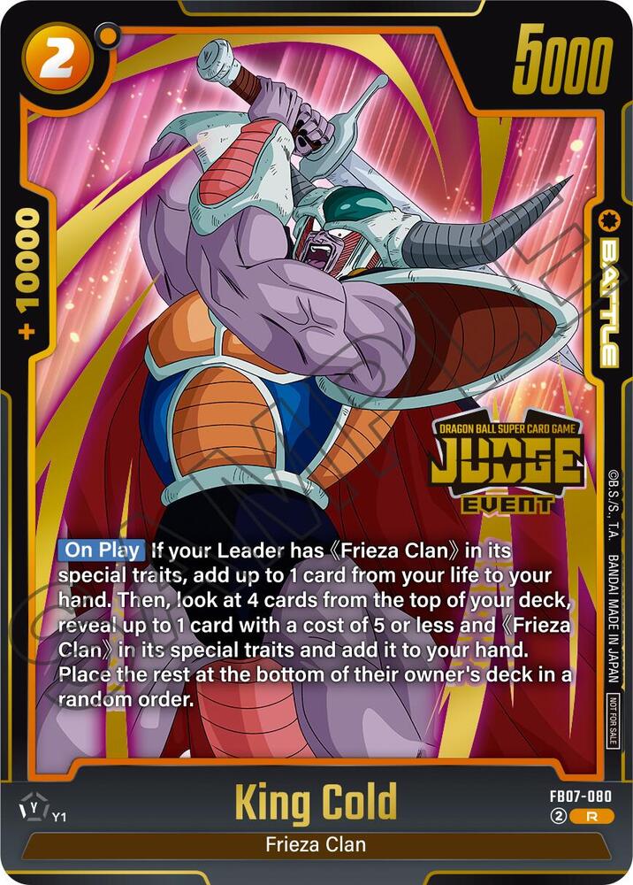 King Cold (Judge Pack (Event Judge) 05) FB07-080 card from Tournament and Championship Promos