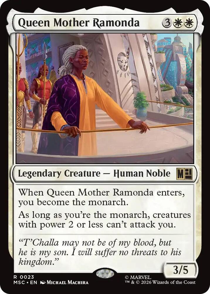 Queen Mother Ramonda 23 card from Commander: Marvel Super Heroes