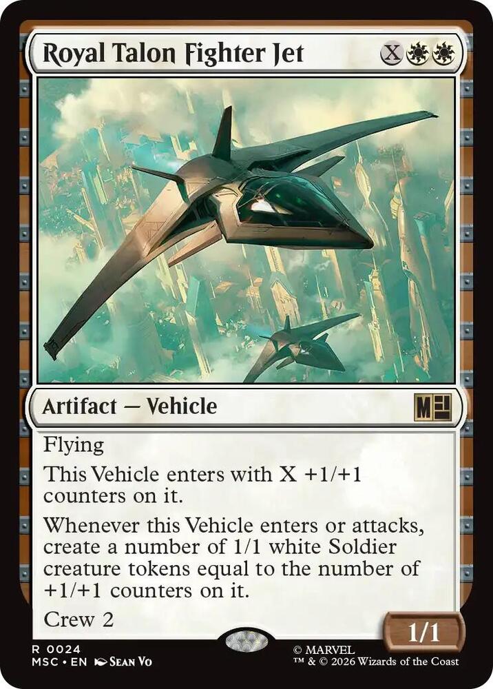 Royal Talon Fighter Jet 24 card from Commander: Marvel Super Heroes