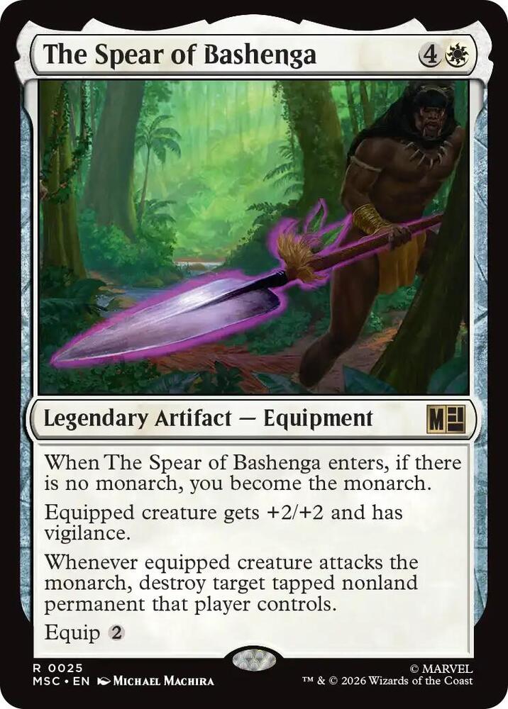 The Spear of Bashenga 25 card from Commander: Marvel Super Heroes