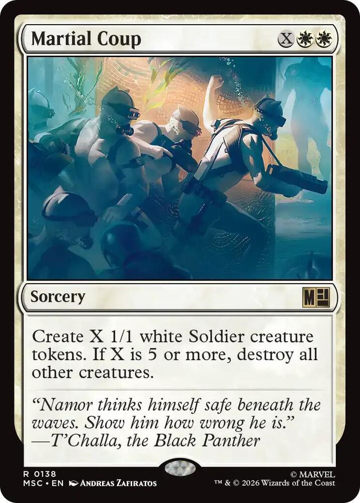 Martial Coup 138 card from Commander: Marvel Super Heroes