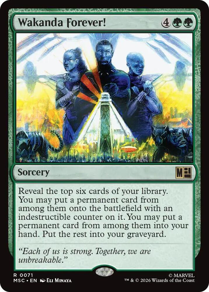 Wakanda Forever! 71 card from Commander: Marvel Super Heroes
