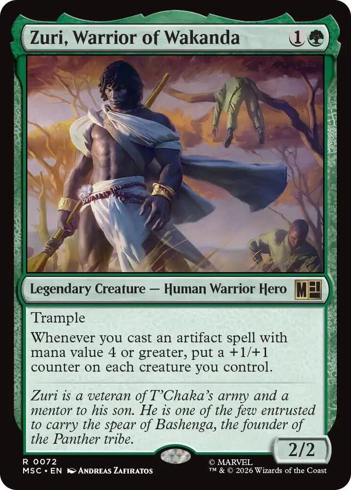 Zuri, Warrior of Wakanda 72 card from Commander: Marvel Super Heroes