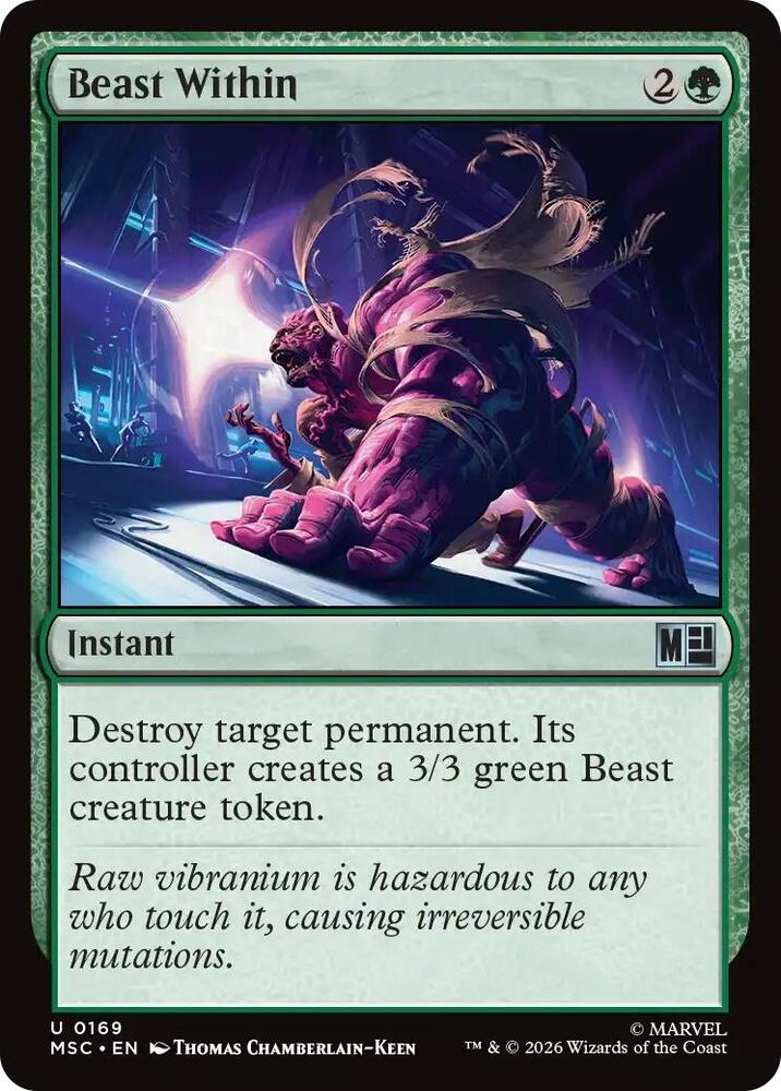 Beast Within 169 card from Commander: Marvel Super Heroes