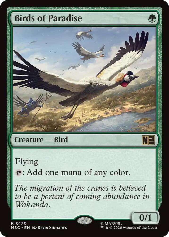 Birds of Paradise 170 card from Commander: Marvel Super Heroes
