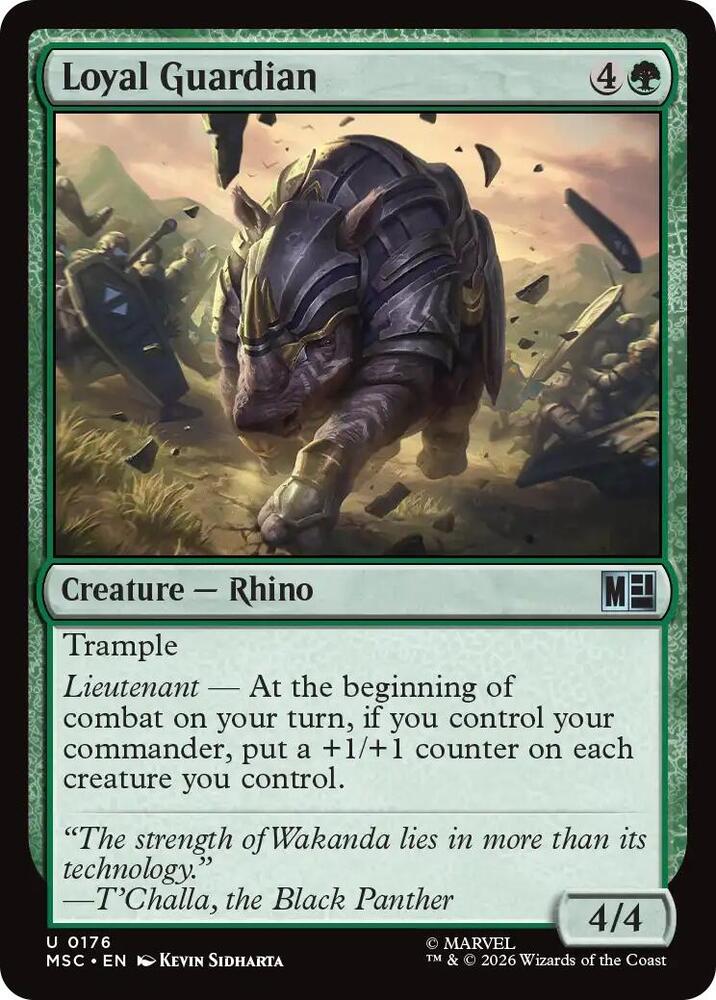 Loyal Guardian 176 card from Commander: Marvel Super Heroes