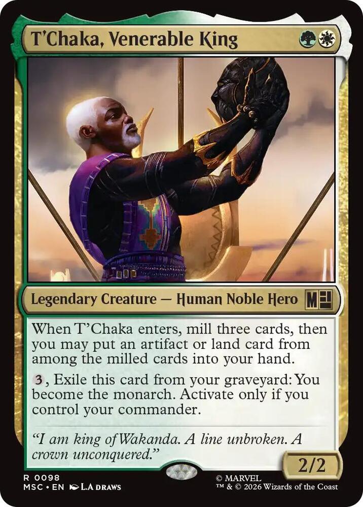 T'Chaka, Venerable King 98 card from Commander: Marvel Super Heroes
