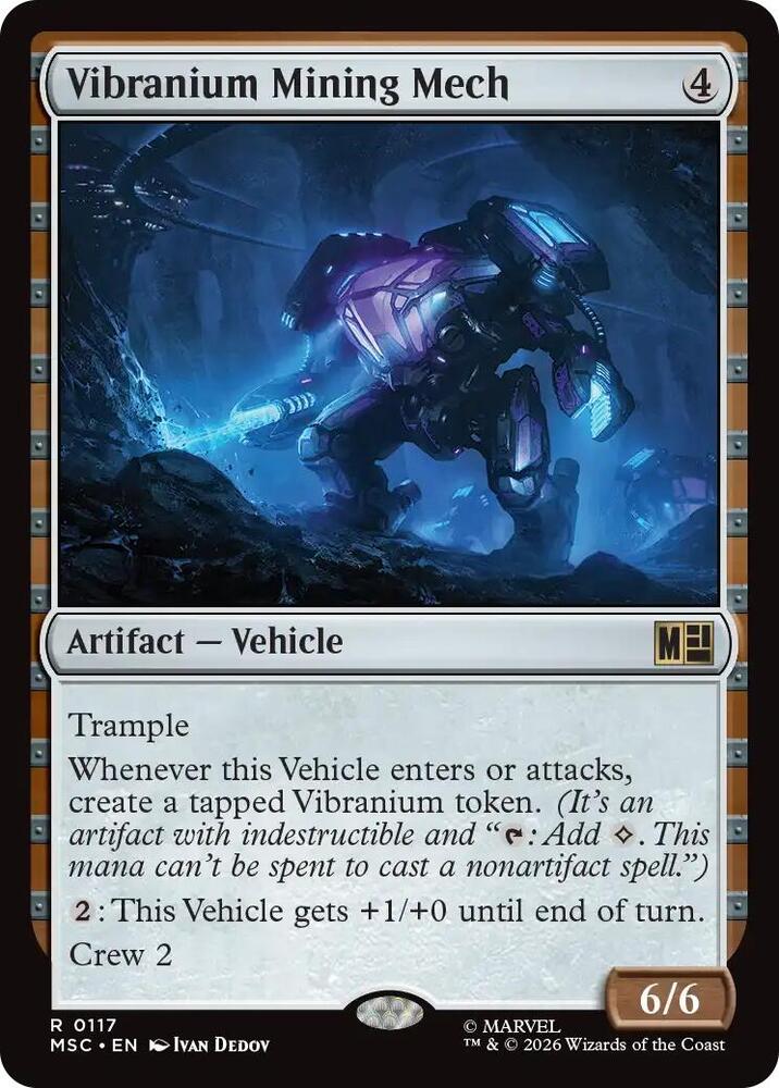 Vibranium Mining Mech 117 card from Commander: Marvel Super Heroes