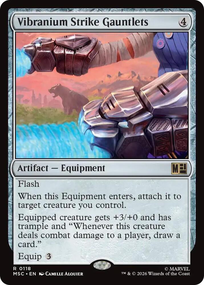 Vibranium Strike Gauntlets 118 card from Commander: Marvel Super Heroes