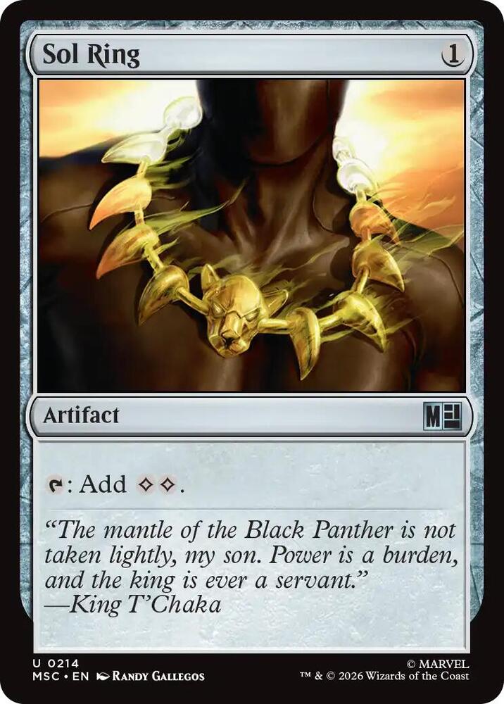 Sol Ring 214 card from Commander: Marvel Super Heroes