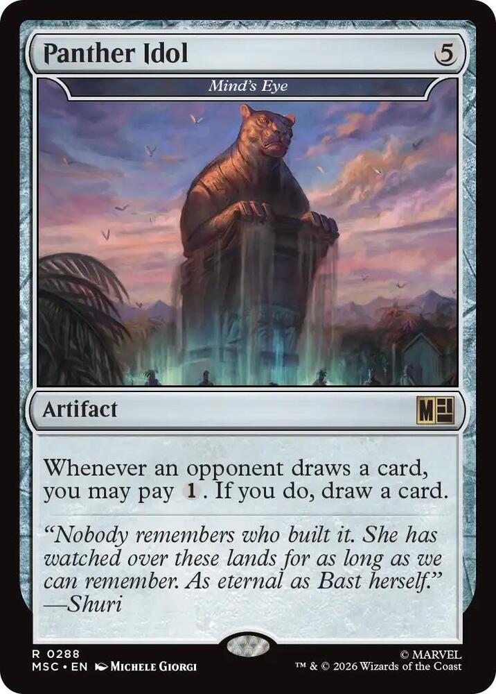 Panther Idol - Mind's Eye 288 card from Commander: Marvel Super Heroes