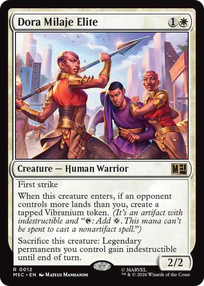 Dora Milaje Elite (Surge Foil) 12 card from Commander: Marvel Super Heroes